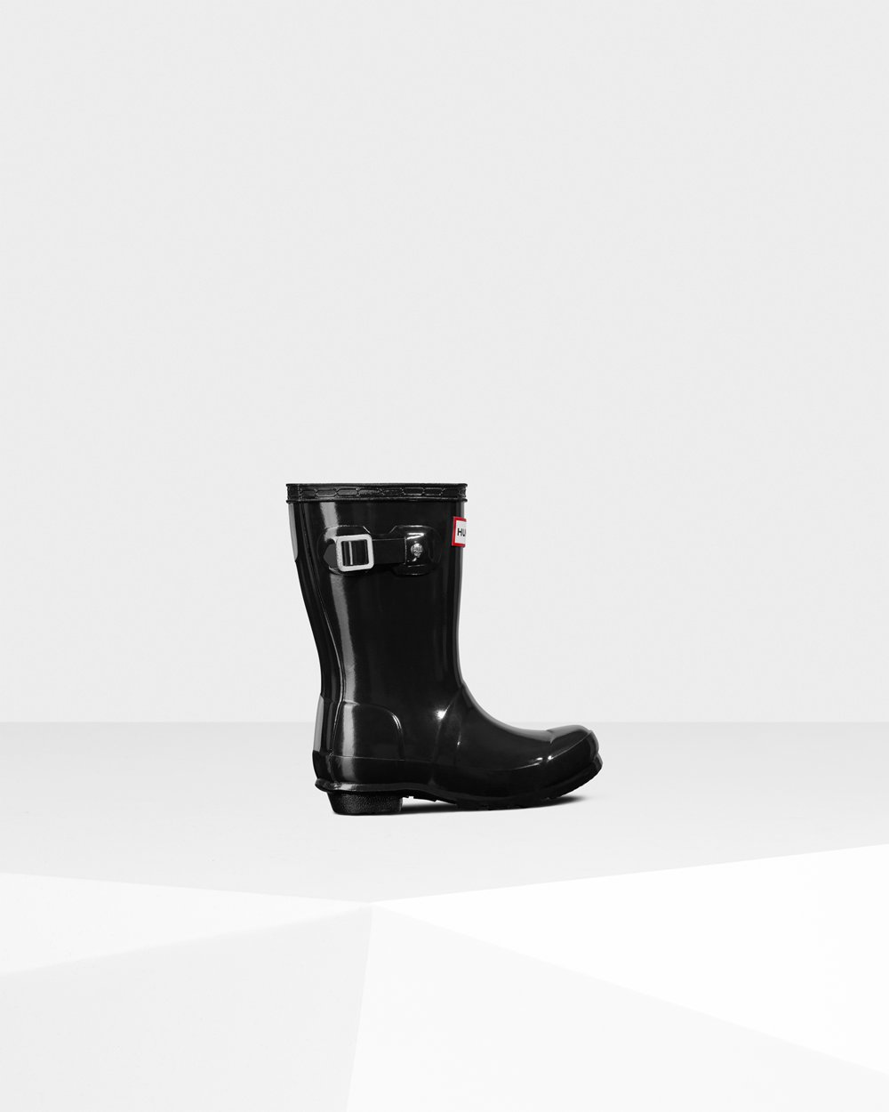 Hunter Original Little Gloss Rain Boots - Clearance Sale Kids Black - GLFIWZ625